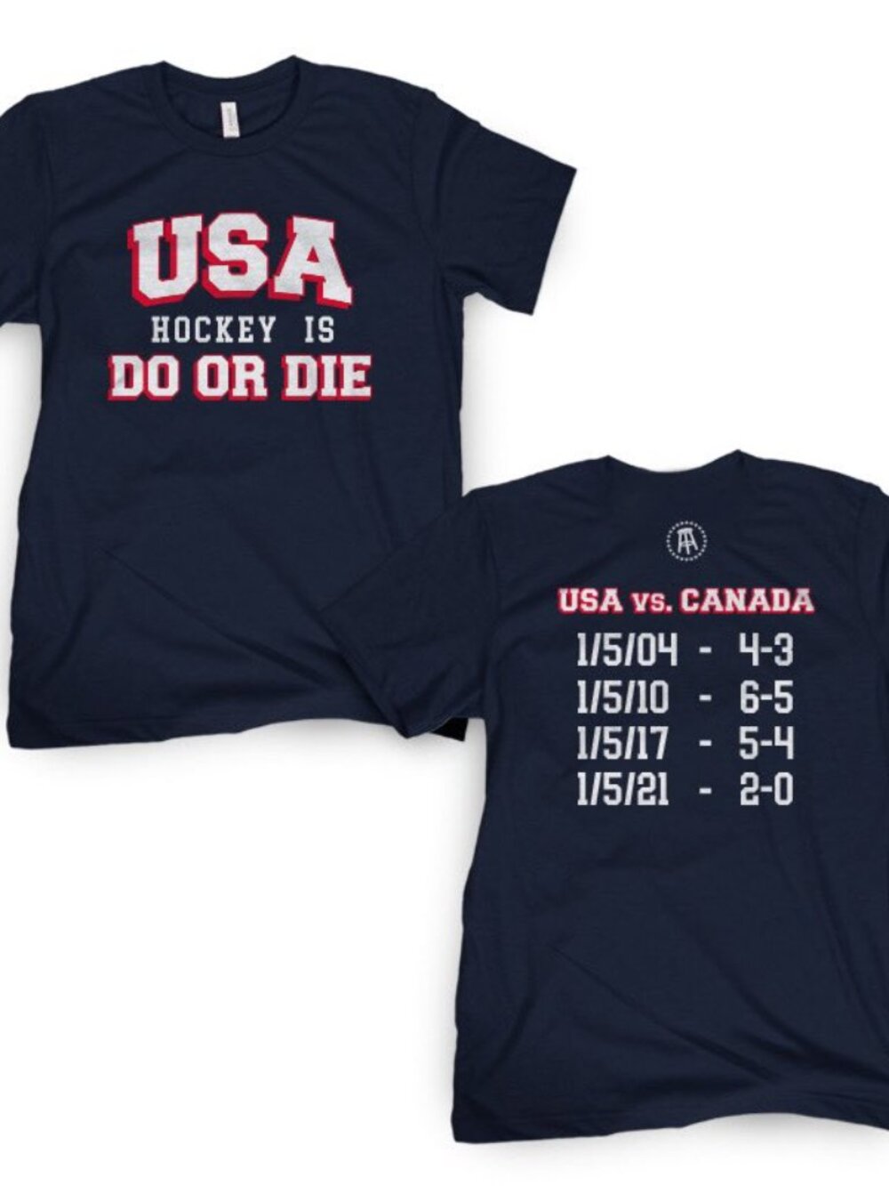 USA Hockey Is Do Or Die Graphic Tee - Barstool Sports - Navy
